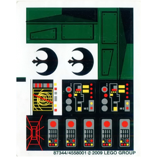 Visuel indicatif Rebrickable de Feuille d’autocollants pour le set 7754-1 (Sticker Sheet for Set 7754-1)