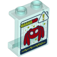 Visuel indicatif Rebrickable de Panneau 1 x 2 x 2 avec écran d'ordinateur, motif imprimé araignée rouge (Panel 1 x 2 x 2 with Computer Screen, Red Spider Print)