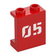 Visuel indicatif Rebrickable de Panneau 1 x 2 x 2 avec motif imprimé blanc '05' (Panel 1 x 2 x 2 with White '05' Print)