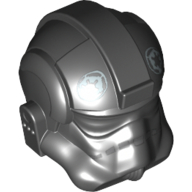 Visuel indicatif Rebrickable de Casque at-at / cravate pilote, argent logo pilote impérial motif imprimé (Helmet AT-AT / Tie Pilot, Silver Imperial Pilot Logo Print)