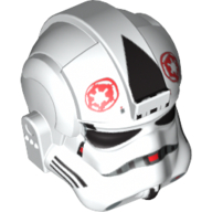 Casque AT-AT / cravate pilote, rouge logo impérial imprimé (Helmet AT-AT / Tie Pilot, Red Imperial Logo Print)