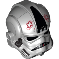 Casque AT-AT / cravate pilote, rouge foncé logo impérial motif imprimé (Helmet AT-AT / Tie Pilot, Dark Red Imperial Logo Print)