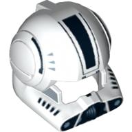 Casque clone pilote avec visière ouverte et marquages noirs motif imprimé (Helmet Clone Pilot with Open Visor and Black Markings Print)