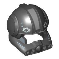 Casque clone pilote avec visière ouverte et sable bleu et bleu moyen marquages motif imprimé (Helmet Clone Pilot with Open Visor and Sand Blue and Medium Blue Markings Print)