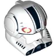 Casque clone pilote avec visière ouverte et noir et beige détails motif imprimé (Helmet Clone Pilot with Open Visor and Black and Tan Details Print)