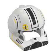 Casque clone pilote avec visière ouverte avec motif imprimé noir, marques jaunes (Helmet Clone Pilot with Open Visor with Black, Yellow Markings Print)