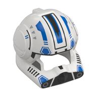 Casque clone pilote avec visière ouverte avec noir, bleu marquages motif imprimé (Helmet Clone Pilot with Open Visor with Black, Blue Markings Print)