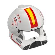 Casque clone pilote avec visière ouverte avec des marques rouges, jaunes motif imprimé (Helmet Clone Pilot with Open Visor with Red, Yellow Markings Print)