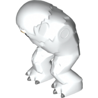 Partie du corps de la créature, corps wampa avec visage, motif imprimé de nez brun foncé (Creature Body Part, Wampa Body with Face, Dark Tan Nose Print)