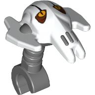 Tête de minifigurine spéciale avec attache général motif imprimé blanc grave (Minifig Head Special with Clip General Grievous White Print)