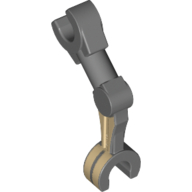 Bras mécanique [2 attaches à 90°], Général Grievous (guerres de clones) avec motif imprimé beige sur la gauche (Arm Mechanical [2 Clips at 90°], General Grievous (Clone Wars) with Tan Print on Left)