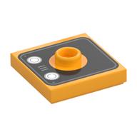 Visuel indicatif Rebrickable de Plaque spéciale 2 x 2 avec tenon central (jumper) avec carré noir, cercles gris bleuté clair motif imprimé (Plate Special 2 x 2 with Center Stud (Jumper) with Black Square, Light Bluish Grey Circles Print)