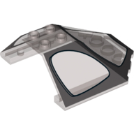 Visuel indicatif Rebrickable de Pare-brise 6 x 6 x 2 auvent avec motif imprimé grave star fighter (Windscreen 6 x 6 x 2 Canopy with Grievous Star Fighter Print)