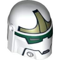 Casque Mandalorian avec Trous, Mâchoire et Vert Foncé et Vert Olive imprimé (Helmet Mandalorian with Holes, Jaw and Dark Green and Olive Green Print)
