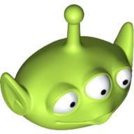 Tête de minifigurine spéciale, alien avec antenne et trois yeux motif imprimé (Toy Story alien) (Minifig Head Special, Alien with Antenna and Three Eyes Print (Toy Story Alien))
