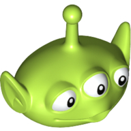 Tête de minifigurine spéciale, alien avec antenne et trois yeux motif imprimé (Toy Story 4 alien) (Minifig Head Special, Alien with Antenna and Three Eyes Print (Toy Story 4 Alien))