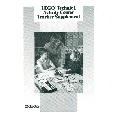 Supplément enseignant, LEGO Technic 1 centre d'activités (Teacher Supplement, LEGO Technic 1 Activity Center)