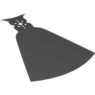 Visuel indicatif Rebrickable de Grand casquette de figurine, collier pointu avec dos noir (Zurg) (Large Figure Cape, Pointed Collar with Black Back (Zurg))