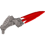 Visuel indicatif Rebrickable de Grande lame d'arme de figurine, tireur d'incendie avec lame rouge flexible (Large Figure Weapon Blade, Fire Shooter with Flexible Red Blade)