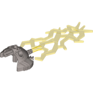 Visuel indicatif Rebrickable de Grande figurine de foudre d'arme, triple avec motif de boulon vert transparent-néon marbré (Large Figure Weapon Lightning, Triple with Marbled Trans-Neon Green Bolt Pattern)