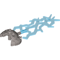 Visuel indicatif Rebrickable de Grande figurine arme foudre, triple avec motif de boulon bleu marbré (Large Figure Weapon Lightning, Triple with Marbled Blue Bolt Pattern)