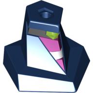 Visuel indicatif Rebrickable de Tête de grande figurine, ChromaStone avec motif imprimé Magenta Face (Large Figure Head, ChromaStone with Magenta Face Print)