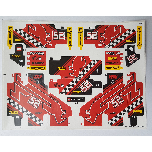 Visuel indicatif Rebrickable de Feuille d’autocollants pour le set 8041-1 (Sticker Sheet for Set 8041-1)