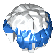 Visuel indicatif Rebrickable de Équipement pom pom pom pom avec haut bleu (Equipment Cheerleader Pom Pom with Blue Top)