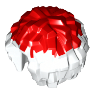 Visuel indicatif Rebrickable de Équipement pom pom pom pom avec haut rouge (Equipment Cheerleader Pom Pom with Red Top)