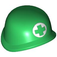 Casque armée avec croix verte en cercle blanc motif imprimé (médical) (Helmet Army with Green Cross in White Circle Print (Medic))
