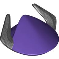 Visuel indicatif Rebrickable de Casque de grande figurine avec motif imprimé de cornes d'argent (zurg) (Large Figure Helmet with Silver Horns Print (Zurg))