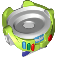 Visuel indicatif Rebrickable de Combinaison spatiale minifigurine avec garniture de vert citron et boutons colorés (buzz Lightyear) (Minifig Neckwear Spacesuit with Lime Trim and Colored Buttons (Buzz Lightyear))
