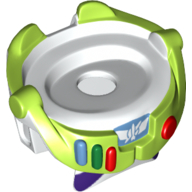 Combinaison spatiale minifigurine avec garniture de vert citron et boutons colorés (buzz Lightyear) (Toy Story 4) (Minifig Neckwear Spacesuit with Lime Trim and Colored Buttons (Buzz Lightyear) (Toy Story 4))