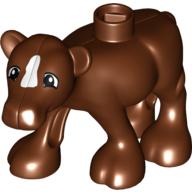Visuel indicatif Rebrickable de Animal Duplo vache bébé (veau) jambe avant avec motif imprimé blanc blaze (Duplo Animal Cow Baby (Calf) Front Leg Forward with White Blaze Print)
