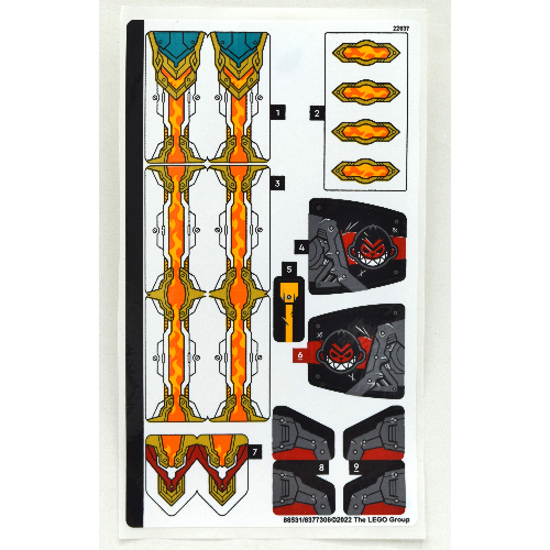 Visuel indicatif Rebrickable de Feuille d’autocollants pour le set 80034-1 (Sticker Sheet for Set 80034-1)