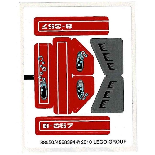 Visuel indicatif Rebrickable de Feuille d’autocollants pour le set 8057-1 (Sticker Sheet for Set 8057-1)