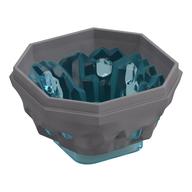 Visuel indicatif Rebrickable de Rock 4 x 4 x 1 2/3, fond avec motif cristaux bleu clair (Rock 4 x 4 x 1 2/3, Bottom with Trans-Light Blue Crystals Pattern)