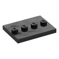 Visuel indicatif Rebrickable de Plaque Modèle spécial 3 x 4 avec 1 x 4 Centre tenons et le logo du film LEGO imprimé (Plate Special 3 x 4 with 1 x 4 Center Studs and The Lego Movie Logo Print)