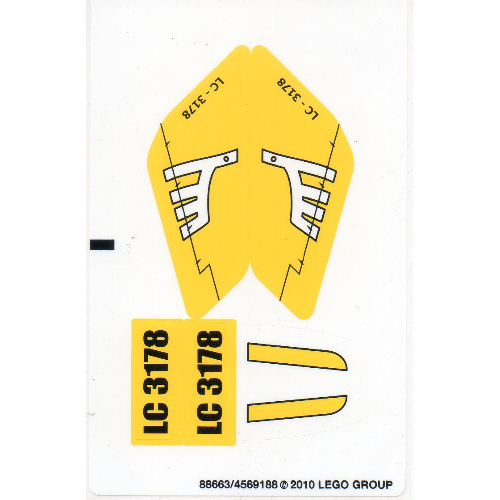 Visuel indicatif Rebrickable de Feuille d’autocollants pour le set 3178-1 (Sticker Sheet for Set 3178-1)