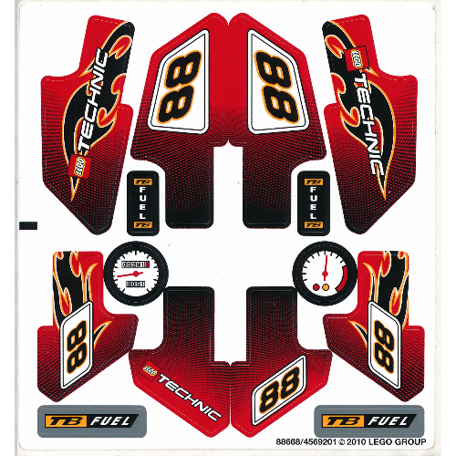 Visuel indicatif Rebrickable de Feuille d’autocollants pour le set 8051-1 (Sticker Sheet for Set 8051-1)