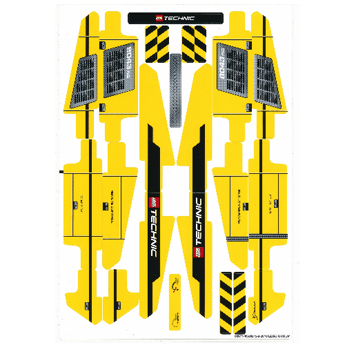 Visuel indicatif Rebrickable de Feuille d’autocollants pour le set 8043-1 (Sticker Sheet for Set 8043-1)
