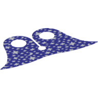 Col cape, pointu avec des étoiles irisées et motif imprimé lunes (Neckwear Cape Collar, Pointed with Iridescent Stars and Moons Print)