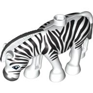 Visuel indicatif Rebrickable de Duplo zèbre animal, crinière striée (Duplo Animal Zebra, Ridged Mane)