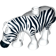 Visuel indicatif Rebrickable de Duplo zèbre animal, crinière lisse (Duplo Animal Zebra, Smooth Mane)