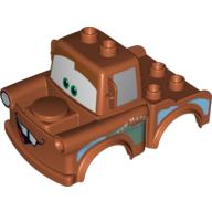 Visuel indicatif Rebrickable de Duplo carrosserie 2 haut tenons camion avec des voitures de remorquage mater motif imprimé (Duplo Car Body 2 Top Studs Truck with Cars Tow Mater Print)