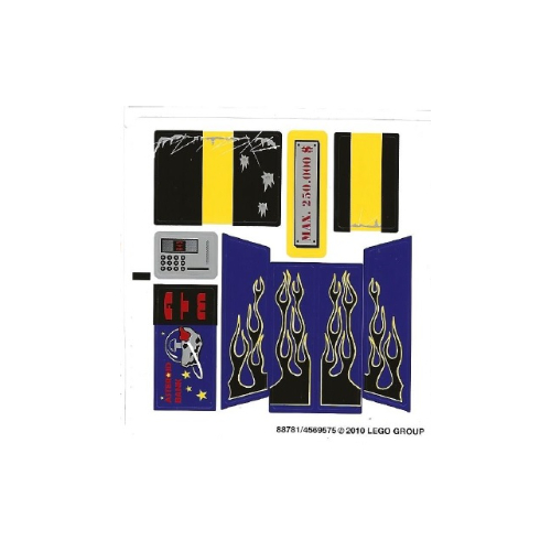 Visuel indicatif Rebrickable de Feuille d’autocollants pour le set 5982-1 (Sticker Sheet for Set 5982-1)