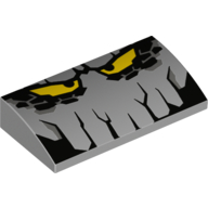 Visuel indicatif Rebrickable de Brique courbée 2 x 4 x 2/3 sans tenons avec motif imprimé monstre de roche (Brick Curved 2 x 4 x 2/3 No Studs with Rock Monster Print)