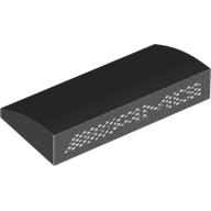 Visuel indicatif Rebrickable de Brique courbée 2 x 4 x 2/3 Non tenons avec motif imprimé blanc 'AMG' (Brick Curved 2 x 4 x 2/3 No Studs with White 'AMG' Print)