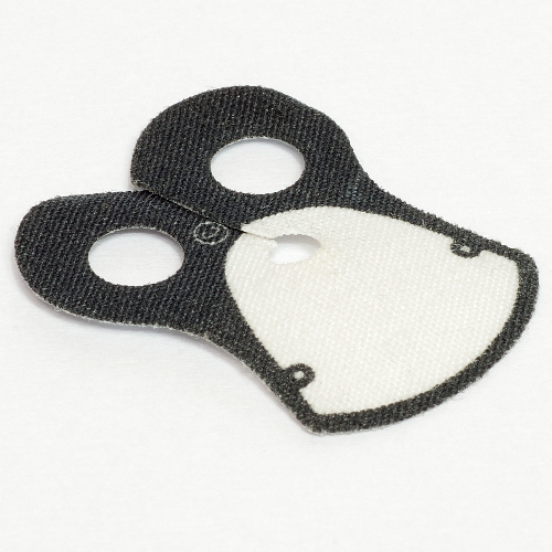 Cape, épaulière avec col noir et 2 cercles noirs motif imprimé (Neckwear Cape, Pauldron with Black Neck and 2 Black Circles Print)