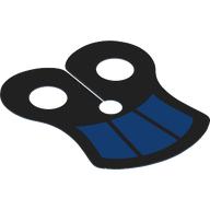 Cape, chaudron avec 3 carrés bleu foncé imprimé (Neckwear Cape, Pauldron with 3 Dark Blue Squares Print)